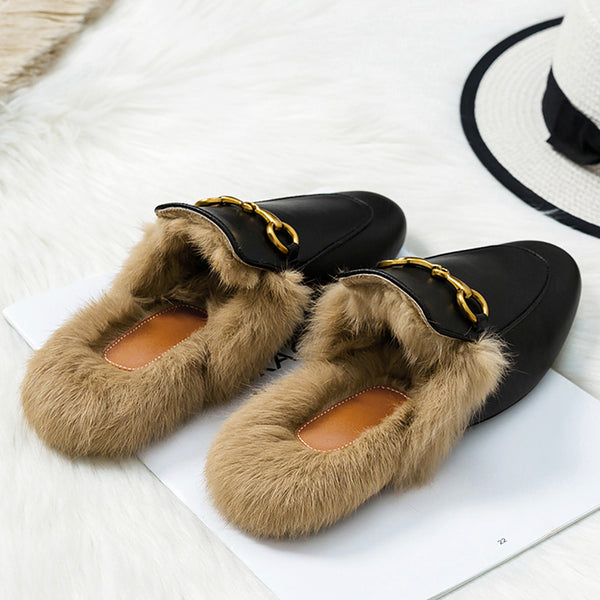 Dillon Plush Loafer Mules