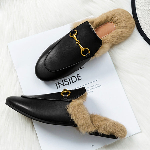 Dillon Plush Loafer Mules