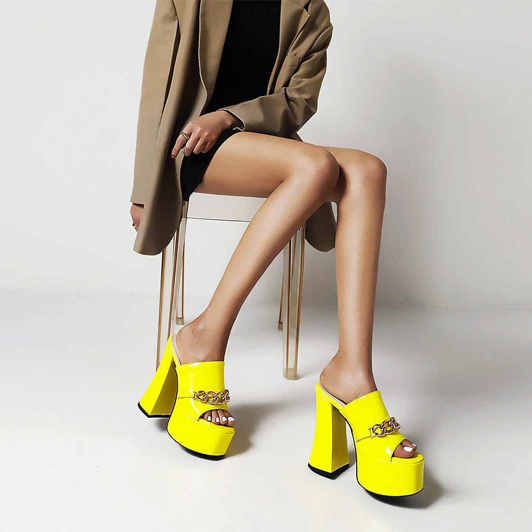 Rachel Platform Mules